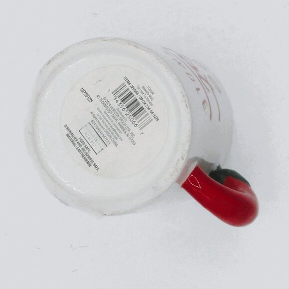 Too Hot To Handle Ceramic Mug With Chili Pepper Handle 16 Oz White & Red 4.5" X - Picture 6 of 6